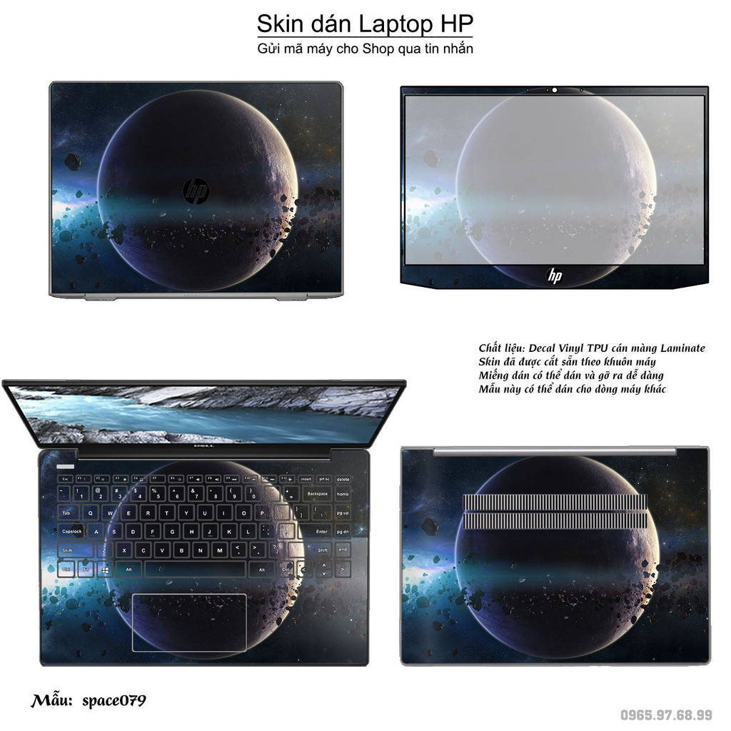 Skin dán Laptop HP in hình không gian nhiều mẫu 14 (inbox mã máy cho Shop)