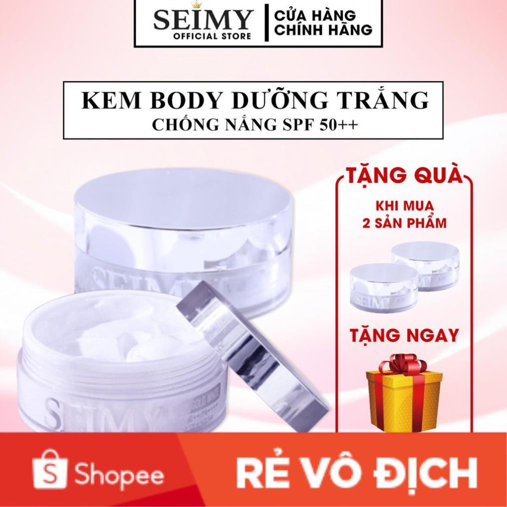 Kem Body Dưỡng trắng chống nắng Seimy - Body Gold White SPF 50+ bật tông dưỡng da, dưỡng ẩm da và bảo vệ body an toàn