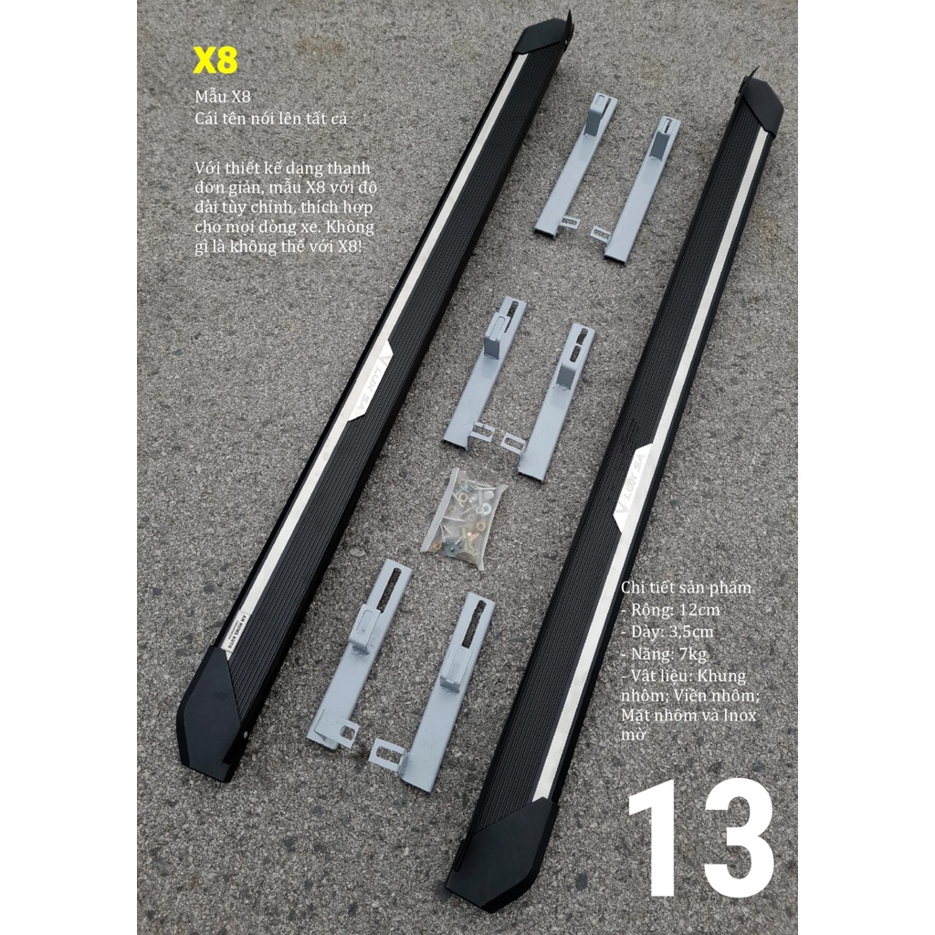 Bậc lên xuống, bậc bước chân, bậc dẫm Hyundai SantaFe 2022. Mẫu đúc X8