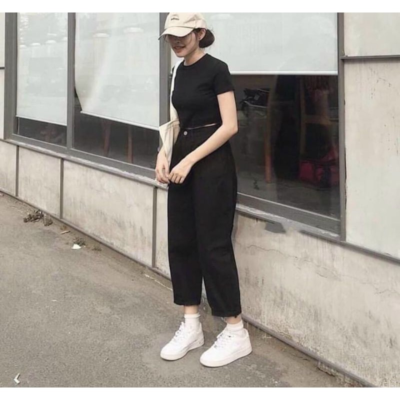 Lenkapas - Quần baggy jeans chiết ly túi trước