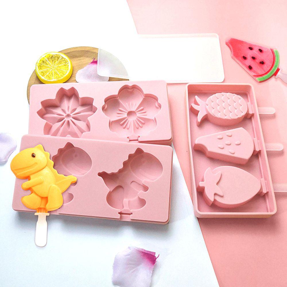 IVORY Khuôn Làm Kem Que 3D Bằng Silica Gel Không Mùi Bền Bỉ DIY Dành Cho Nhà Bếp