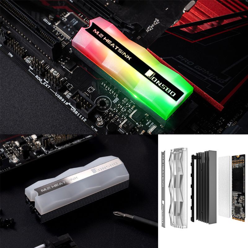 Bộ Tản Nhiệt Đèn Nhiều Màu Sắc Bonjour Argb Sata Nvme Ngff M.2 Ssd Cho 2280 M.2 Ssd | BigBuy360 - bigbuy360.vn