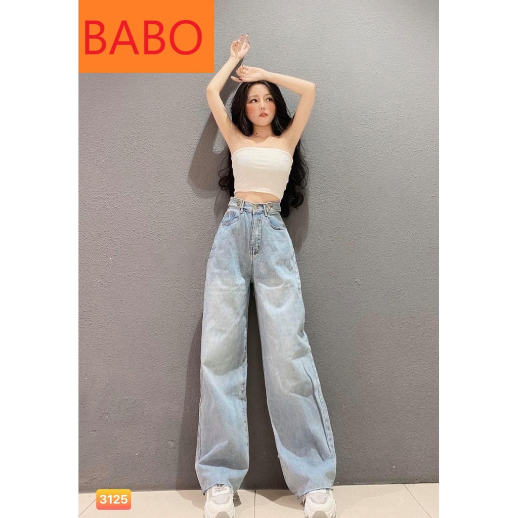 [ FREESHIP ] QUẦN JEAN ỐNG RỘNG NỮ MÀU NHẠT LAI TUA ĐAI HOT RÍU RÍT BABO CỰC HOT