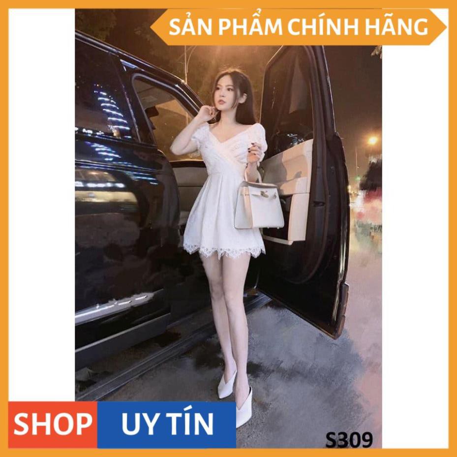 Đầm xoè ren cổ đắp chéo siêu dễ thương và sang chảnh phù hợp đi dự tiệc đi chơi đi dao phố bao xinh đẹp - VADA (VD457) | BigBuy360 - bigbuy360.vn