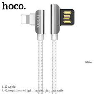 Cáp sạc iphone cao cấp hoco u42 lightning 1.2m - bọc inox - sạc chính hãng cho điên thoại iphone, ipad ipod