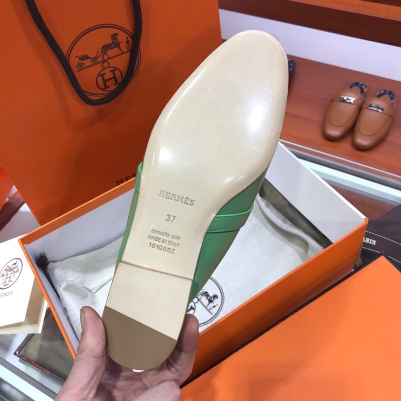 Giày sục cho nữ thương hiệu Hermes HM da thật cao cấp nhiều màu siêu sang lựa chọn