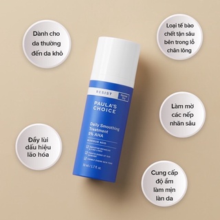 Tinh Chất Paula's Choice RESIST 5% AHA Làm Mềm, Sáng Mịn Da 50ml - Duduhouse