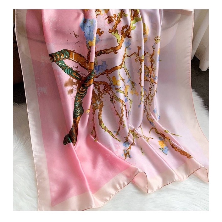 Khăn choàng cổ lụa xinh cao cấp size 90x180cm