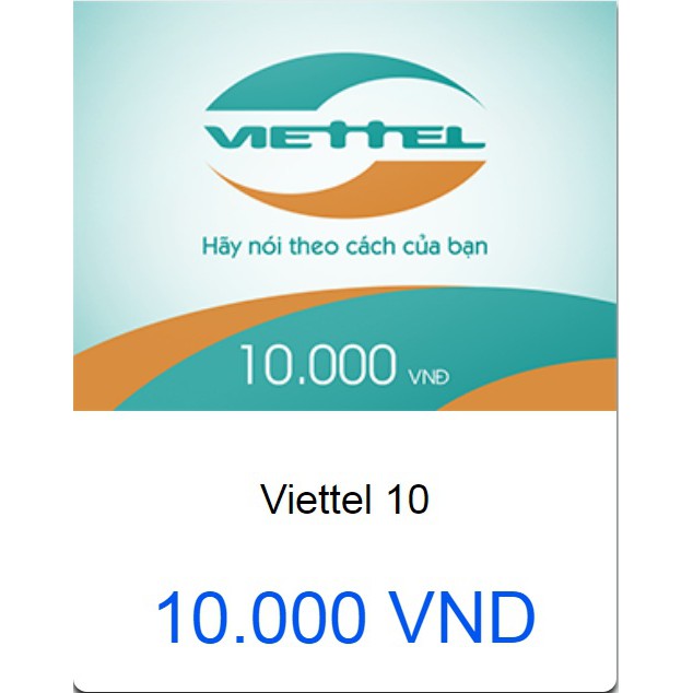 Thẻ nạp Viettel 10k