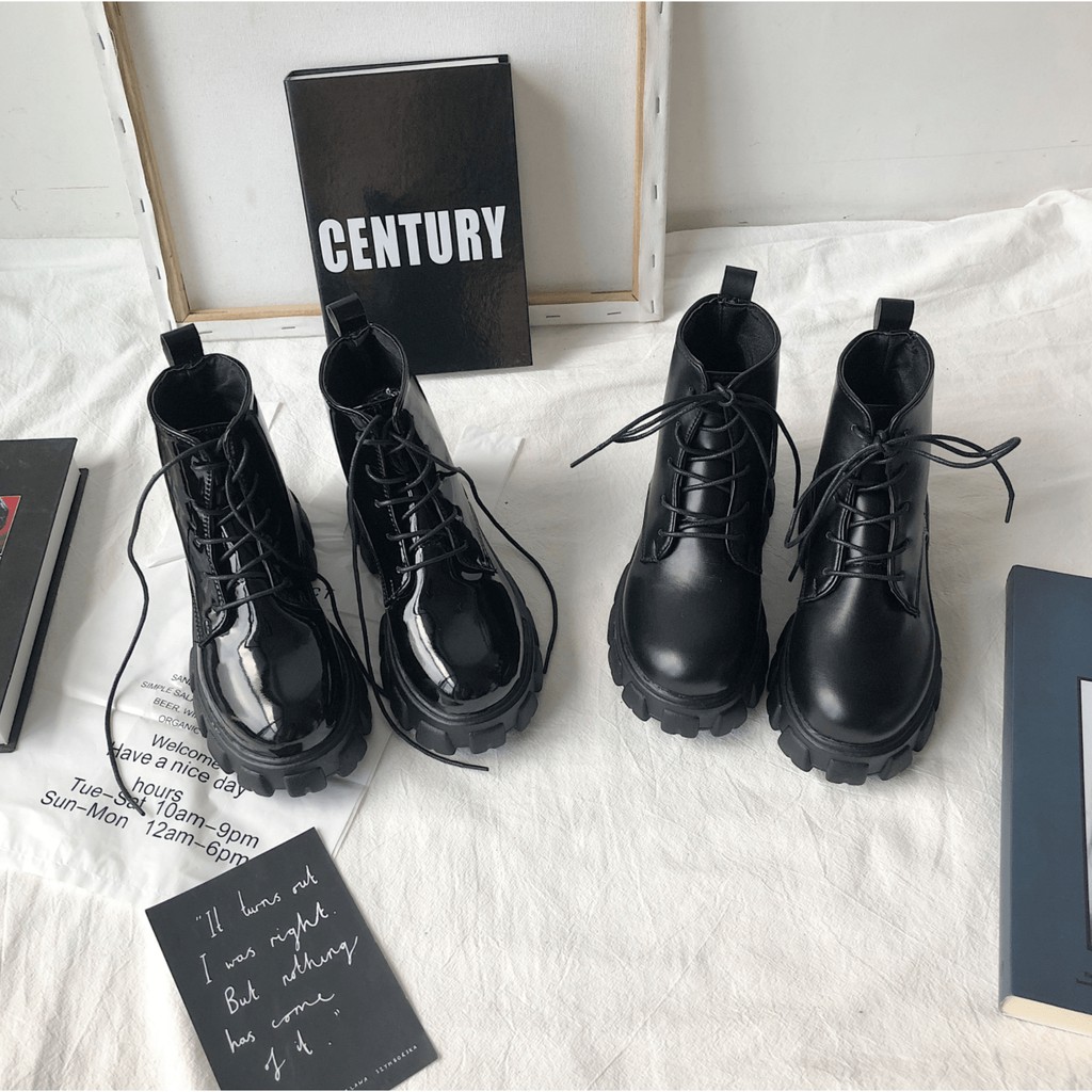 SẴN 1 SỐ SIZE | GIÀY CAO CỔ BỐT CAO CỔ ĐỘN ĐẾ RĂNG CƯA CÁ TÍNH HÀN QUỐC 2020 | BigBuy360 - bigbuy360.vn