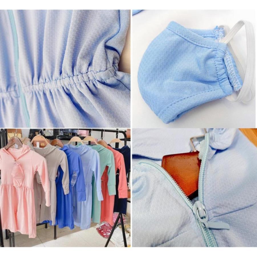 Áo chống nắng cho BÉ, Áo chống nắng toàn thân cho BÉ vải thông hơi làm mát  - Zun Shop