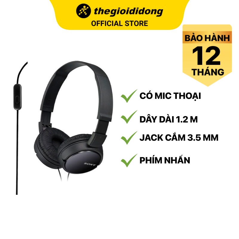 Tai nghe chụp tai Sony MDR ZX110AP - Chính hãng BH 12 tháng