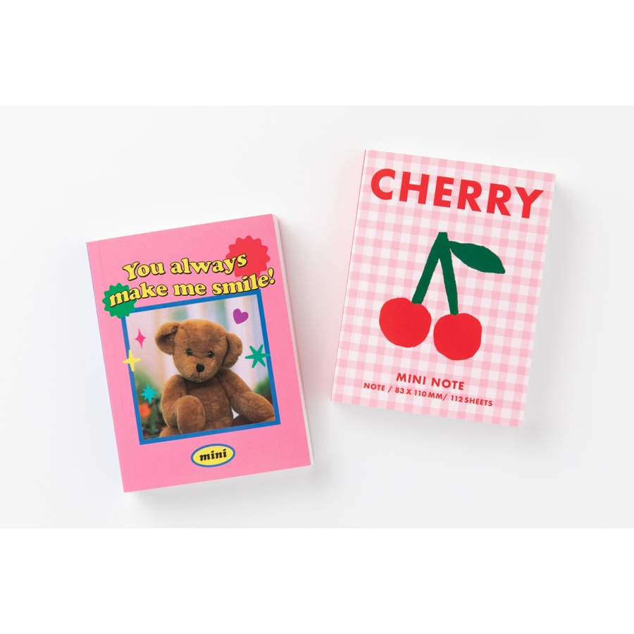Sổ Ghi Chú Mini ARTBOX Hàn Quốc Kẻ Ô Họa Tiết Quả Anh Đào