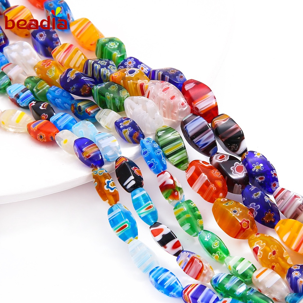BEADIA Bộ Hạt Không Đối Xứng Họa Tiết Hoa Dùng Làm Trang Sức/Vòng Tay/Vòng Cổ DIY