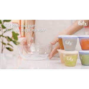 Bộ 3 cốc trữ thức ăn Fatzbaby 85ml/150ml đựng đồ ăn dăm cho bé