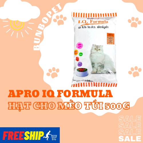 Hạt Cho Mèo Apro IQ Formula Túi 500g - Bổ Sung Vitamin Và Chất Xơ