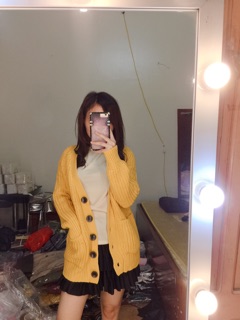 Cardigan len ngắn