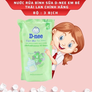 Combo 3 bịch túi nước rửa bình sữa, núm ti Dnee Thái Lan