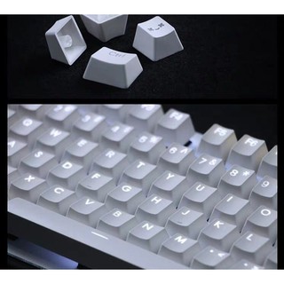 Set Keycap PBT White Doubleshot xuyên led (có hỗ trợ layout Corsair)