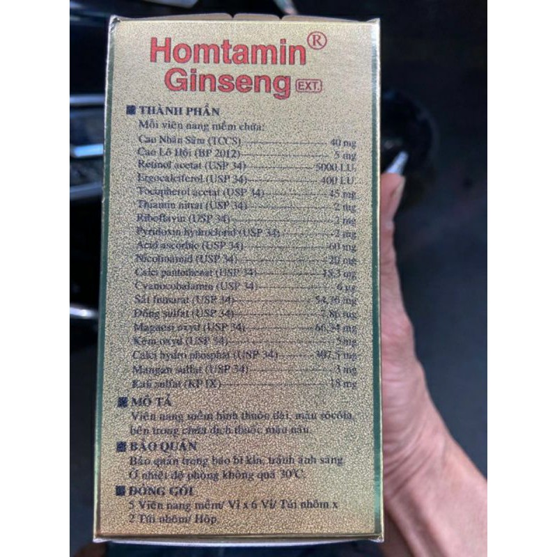 ✅ Viên Uống HOMTAMIN GINSENG(60 Viên)