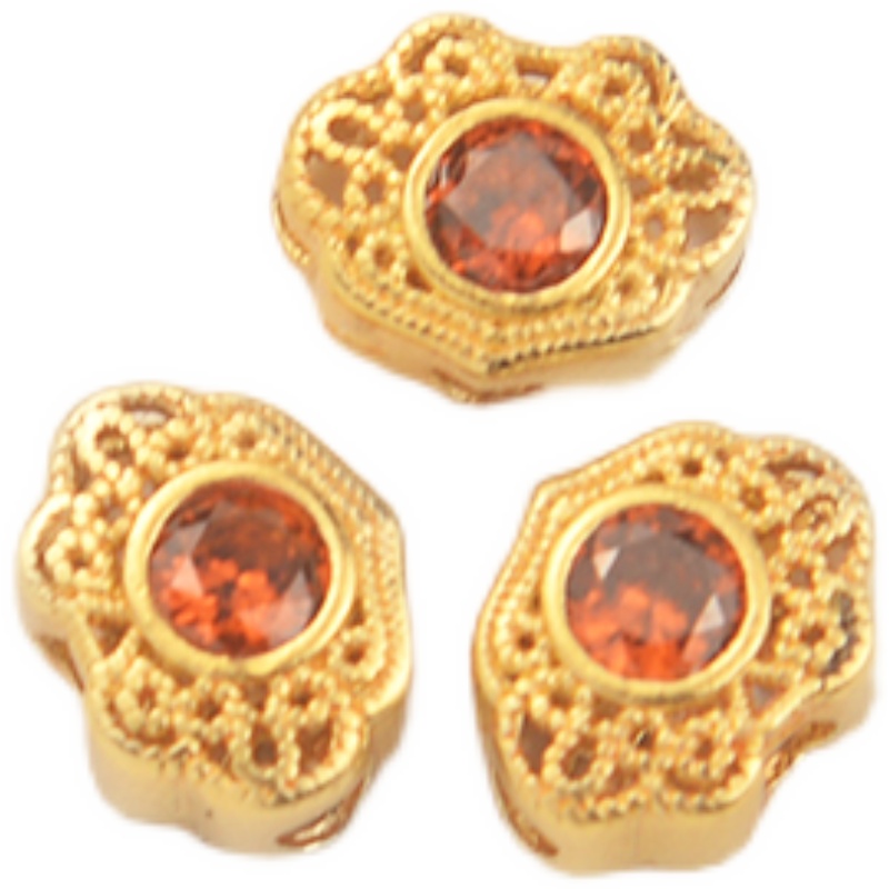 Vòng Đeo Tay Bằng Đá Tourmaline Tự Nhiên Màu Vàng Đồng Cổ Điển diy