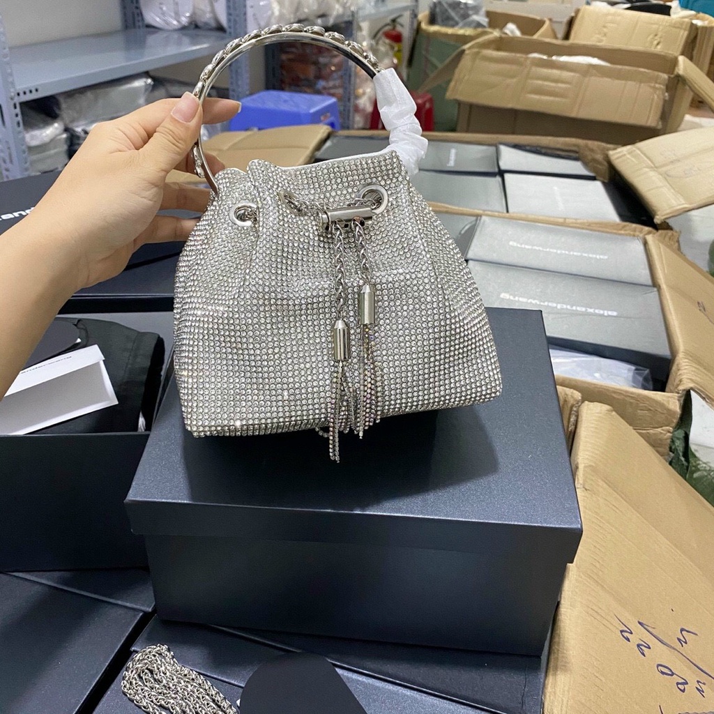 Túi Rút Đá Cầm Tay Đeo Chéo Đeo Vai Sáng Lấp Lánh Hottrent Hàng Loại 1 có Hộp MSP335