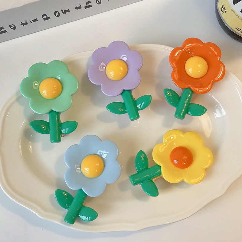 Kẹp Tóc Hình Hoa Ngọc Bích Sanrio Dễ Thương Thời Trang Hàn Quốc Cho Trẻ Em