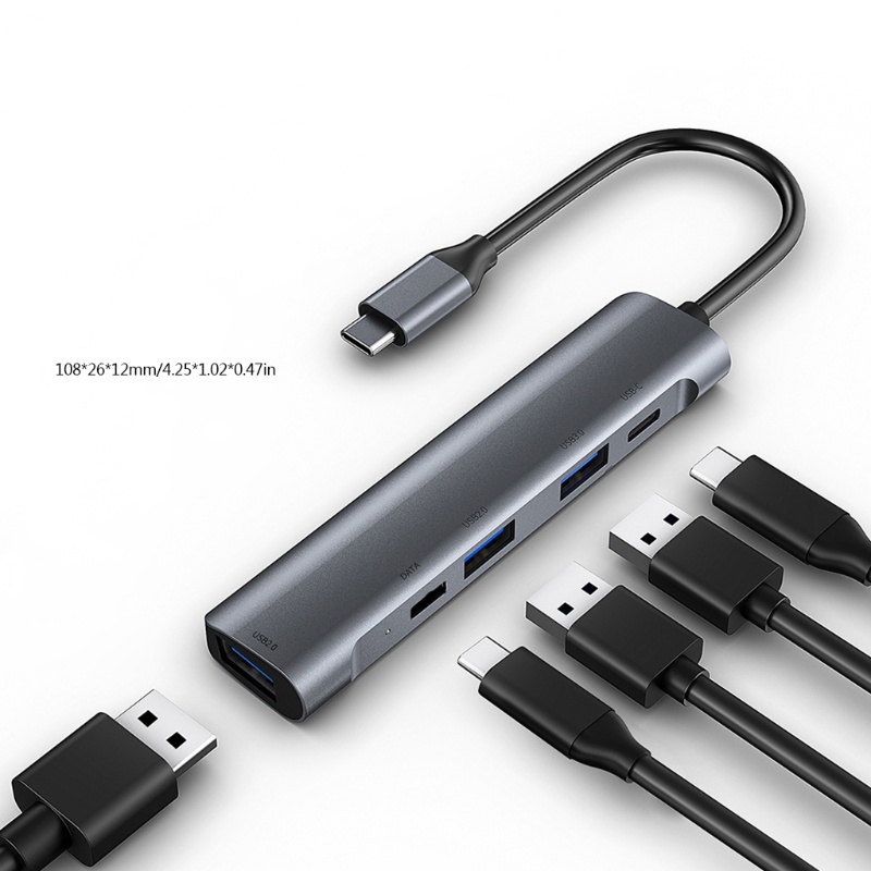 Bộ Chia Nhiều Cổng USB Type C 5 Trong 1 Sang USB 3 0 Cho Pro USB-C Type C 3 0