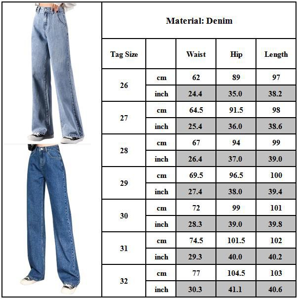 Quần Jeans Nữ Lưng Cao Ống Rộng Thời Trang
