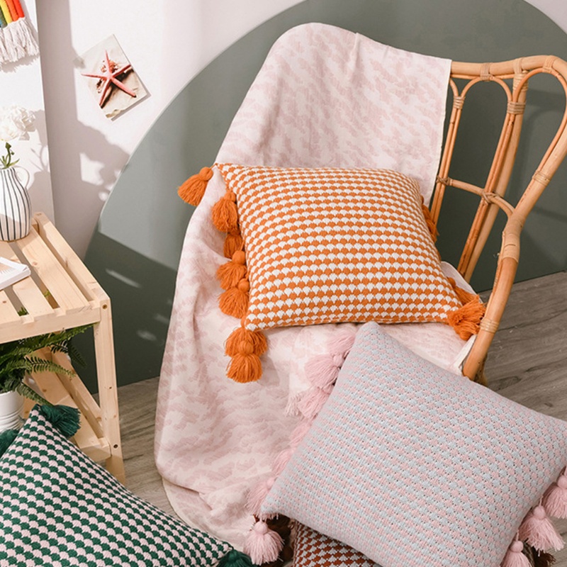 Vỏ Gối 10mk Phối Tua Rua Phong Cách Boho Bắc Âu Trang Trí Nhà Cửa / Ghế Sofa / Phòng Khách / Phòng Ngủ