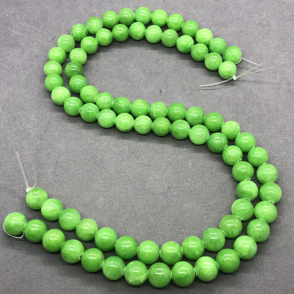 Hạt Đá Ngọc Bích Tròn 4-12mm Tự Làm Trang Sức