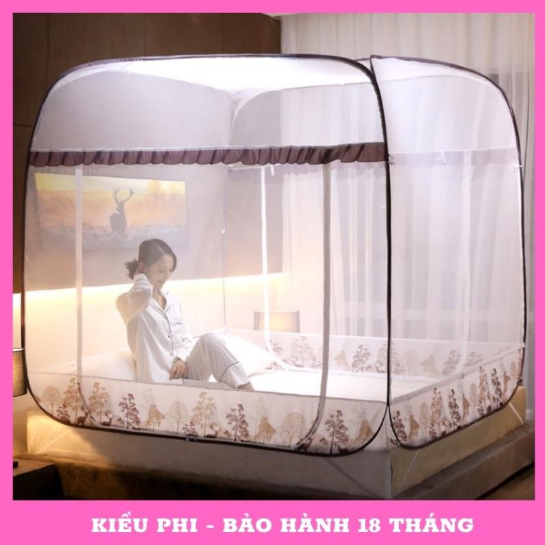 Màn chụp tự bung đỉnh rộng Kiều Phi - Mùng chụp người lớn gấp gọn tiện dụng 1m2 1m6 1m8 2m2 vuông