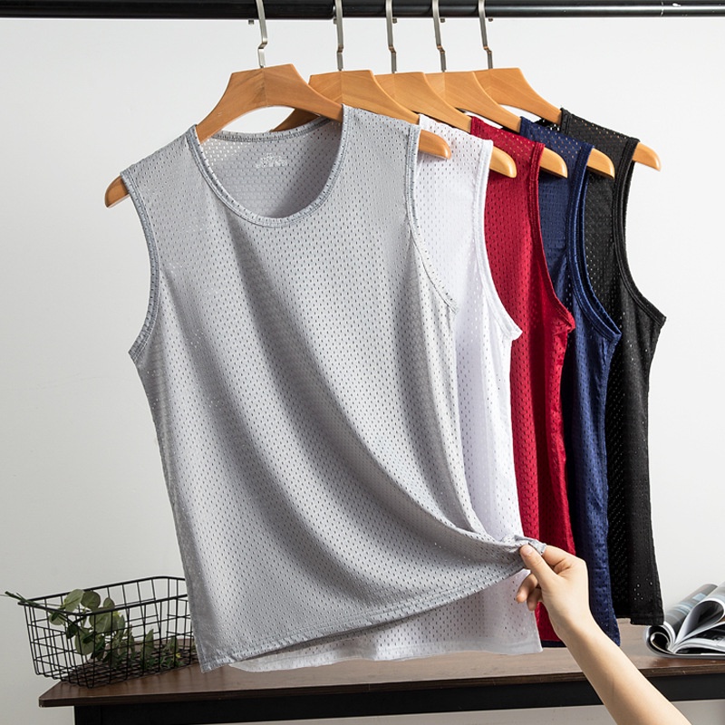 Áo thun ba lỗ nam，tanktop chuẩn gym mặc nhà dạo phố áo tanktop nam trơn thun thoáng mát