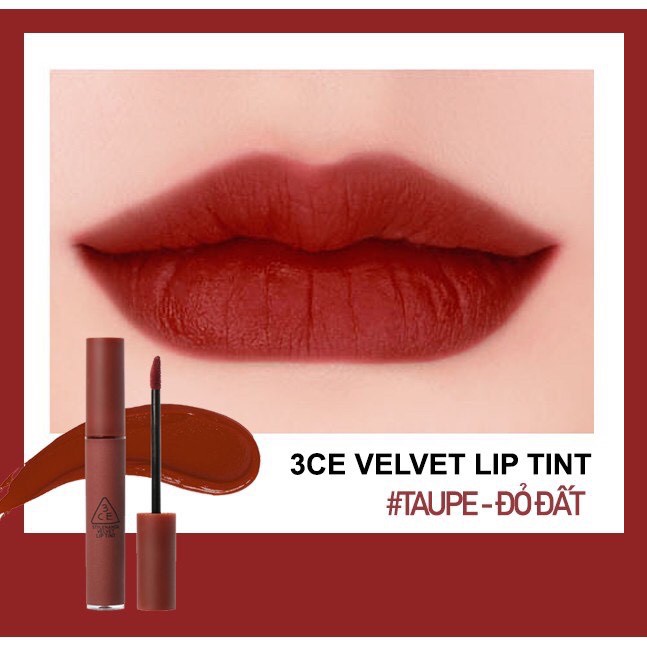 SON KEM LÌ 3CE VELVET LIP TINT TAUPE