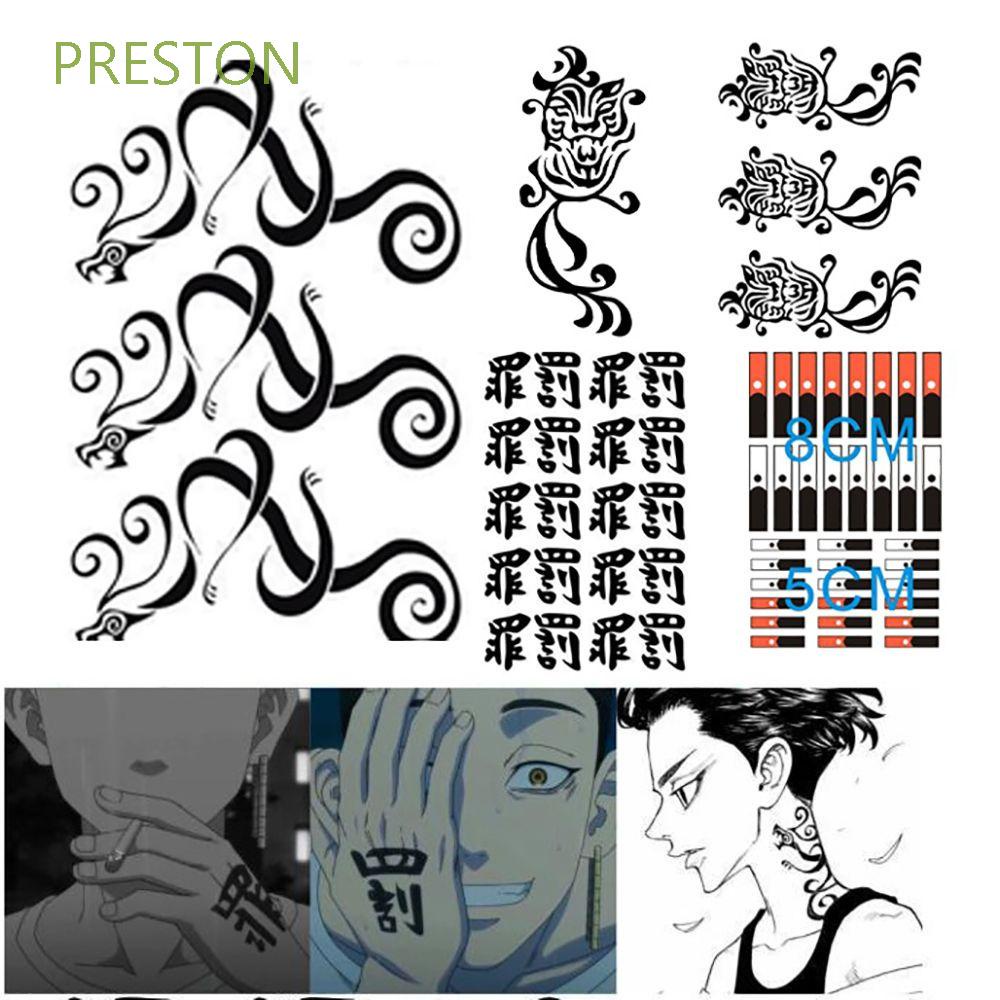 Hình xăm tạm thời trang trí cơ thể chống nước hình anime