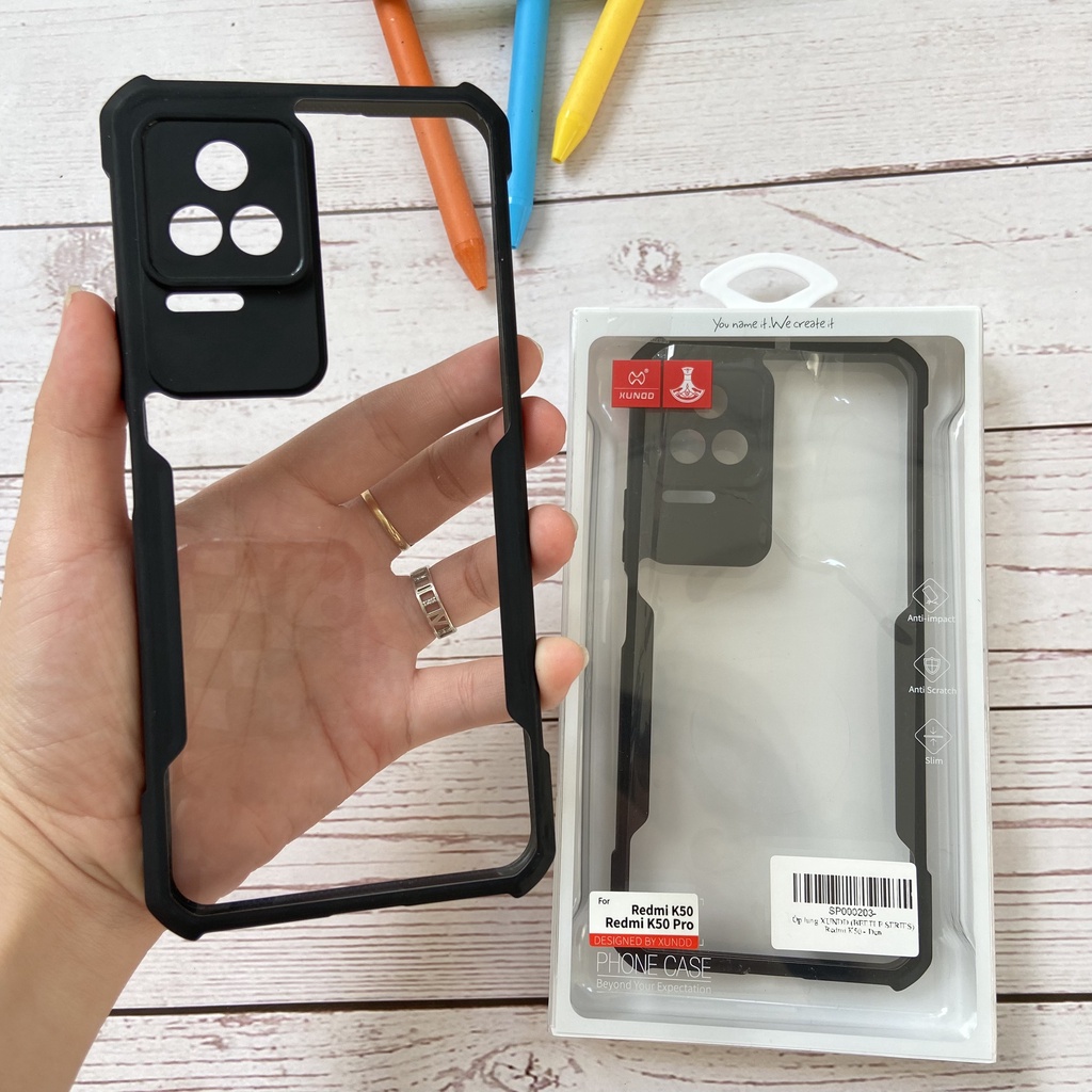 Ốp lưng XUNDD Redmi K50 / K50 Pro - Mặt lưng trong, Viền TPU, Chống sốc