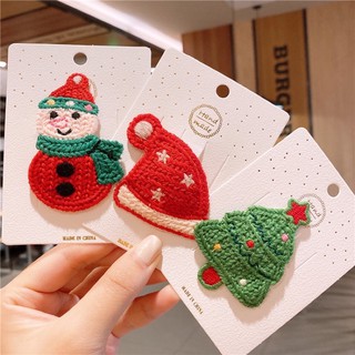 Set 2 Kẹp tóc len giáng sinh noel cho bé KT11