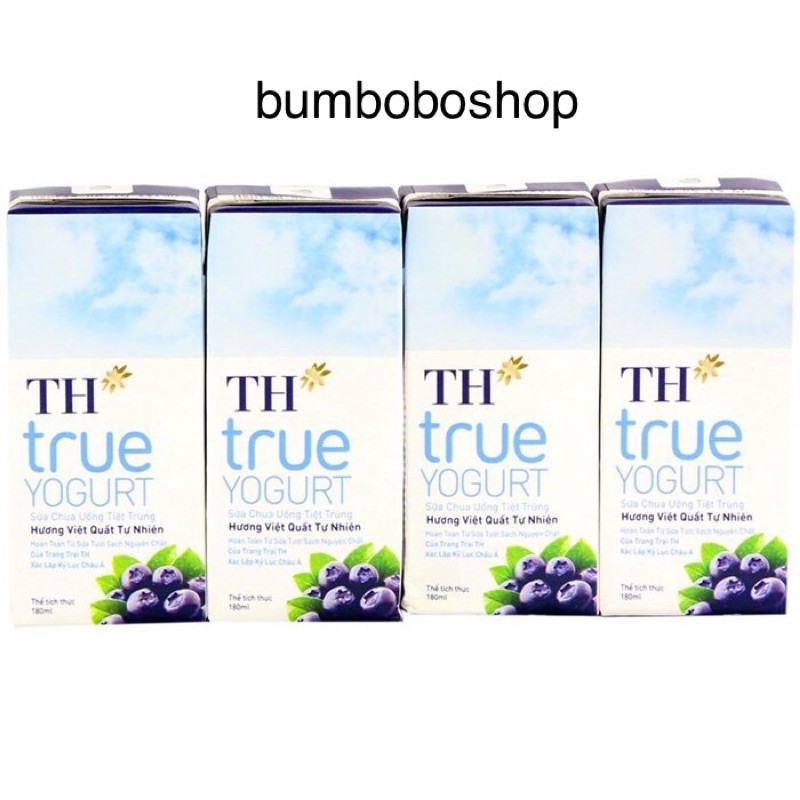 sữa chua uống tiệt trùng TH TRUE MILK vị dâu/cam/việt quất (lốc 4 hộpx180ml) | WebRaoVat - webraovat.net.vn