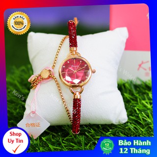 💥Cực Xinh💥 Đồng Hồ Nữ KIMIO 6328 Chính Hãng Kim Cương Giả Siêu Đẹp, Đồng Hồ Dây Rút Đính Đá Pha Lê, Hàng Cao Cấp Đủ Màu