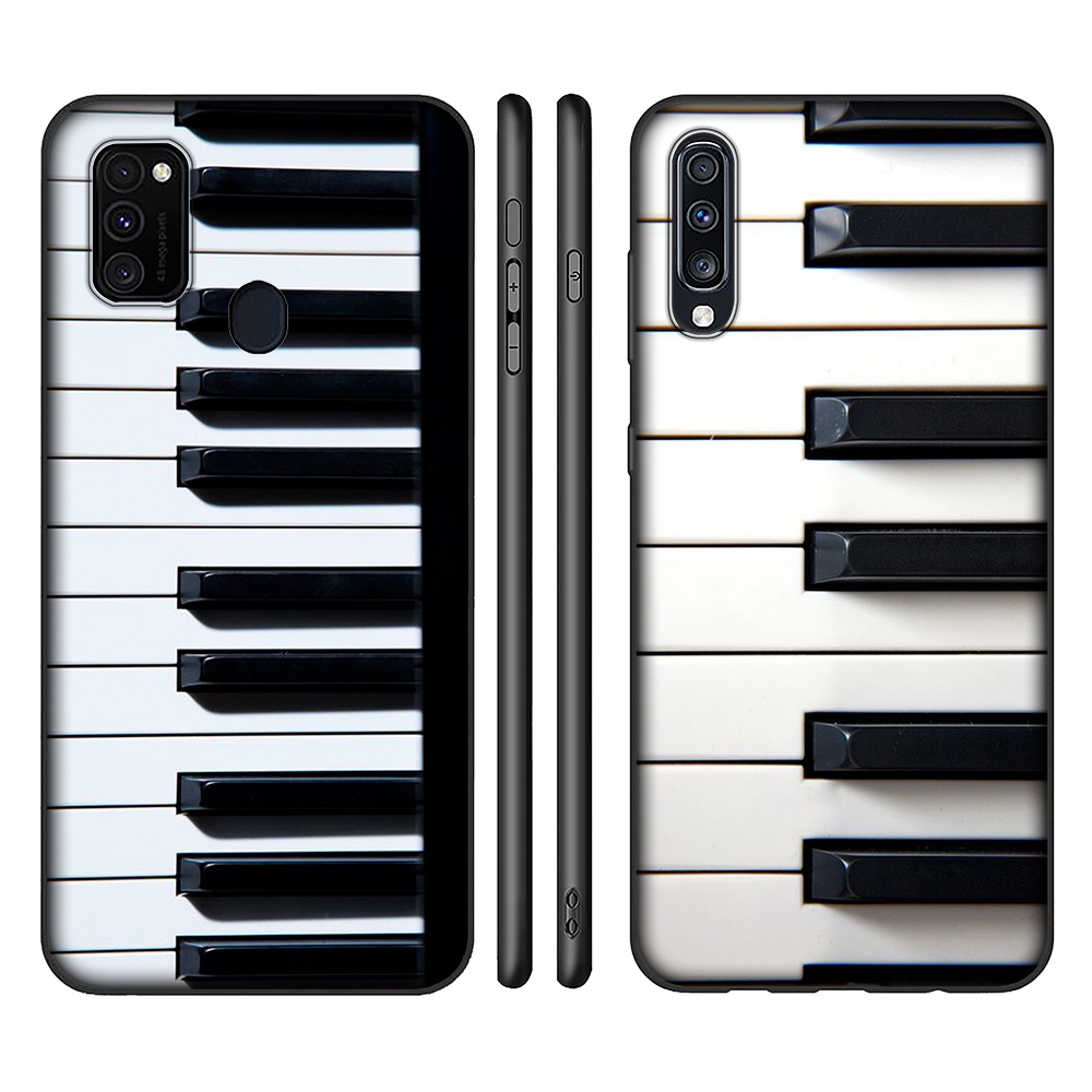 Ốp Điện Thoại Silicon Mềm Hình Phím Đàn piano Trắng Đen Cho iPhone 7 8 Plus X XS Max XR 11 Pro Max SE 2016 2020 Yml20