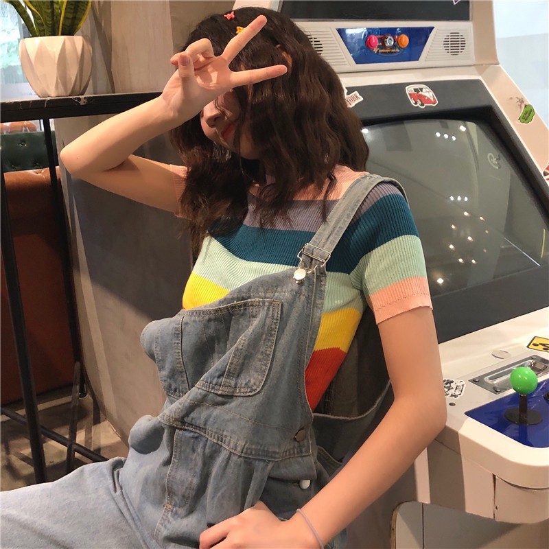 🌈 ÁO THUN KIỂU CẦU VÒNG 🌈 🌈 | BigBuy360 - bigbuy360.vn