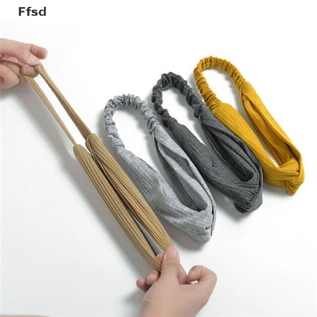 {Ffsd} Băng Đô Cài Tóc Lụa Thắt Nút Chéo Dành Cho Nữ * Hot