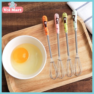 🐣HOT🐣 Dụng Cụ Đánh Trứng, Khuấy Bột inox Cán Gỗ Tiện Dụng Cho Mẹ Và Bé