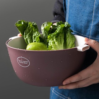 Thickened Double-layer Drain Basket Household Plastic Fruit And Vegetable Washing Basin