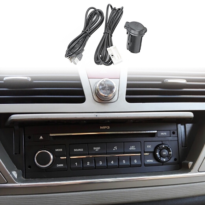 Dây Cáp Âm Thanh USB Chuyên Dụng Cho Peugeot 206 207 307 308 407 408 508 607 Citroen C3 C4 C5 C6 for RD43 RD45