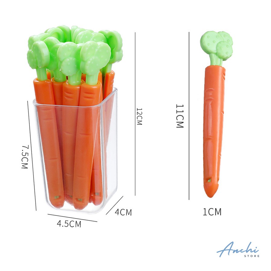Kẹp giữ miệng túi Kẹp niêm phong bảo quản thực phẩm tiện tích hình cà rốt đáng yêu