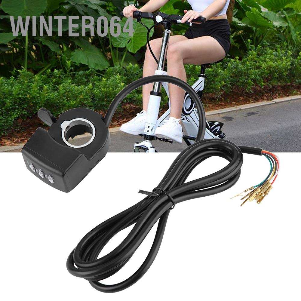 Winter064 48V Speed Control Twist Thumb Throttle Assembly for E-bike Electric Bike