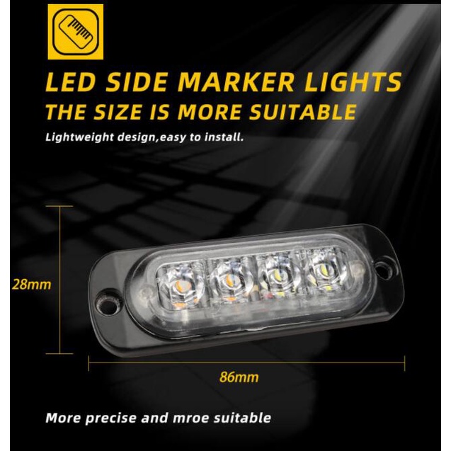 Thanh đèn led cảnh báo KEVANLY 12-24V sử dụng khẩn cấp