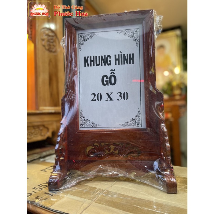Khung hình thờ cúng gỗ Tràm đẹp  - Đồ Thờ Cúng Phước Hoa