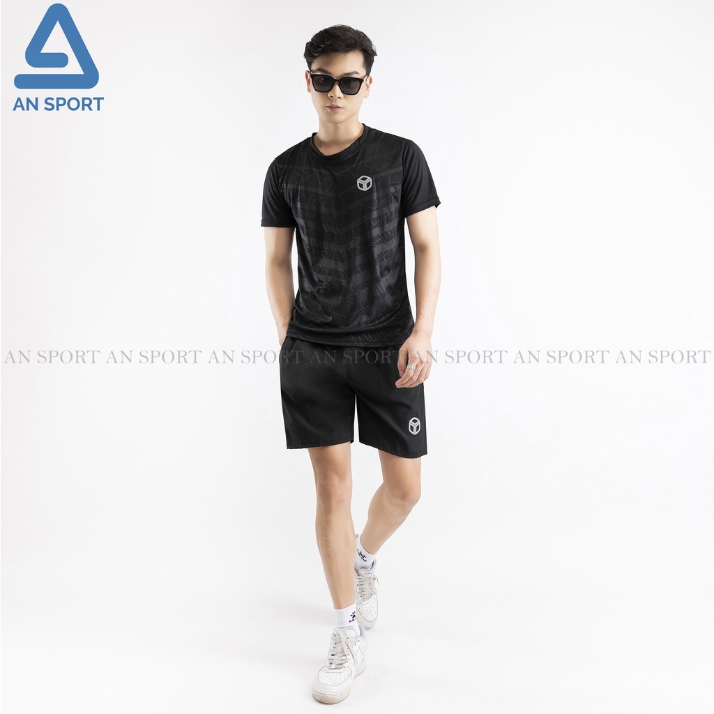 Bộ quần áo thể thao nam, sét quần áo nam mùa hè chất thun lạnh dập vân phong cánh trẻ trung hiện đại HBHH